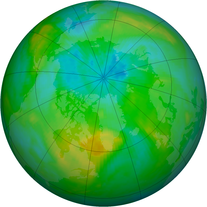 Arctic ozone map for 30 August 1982